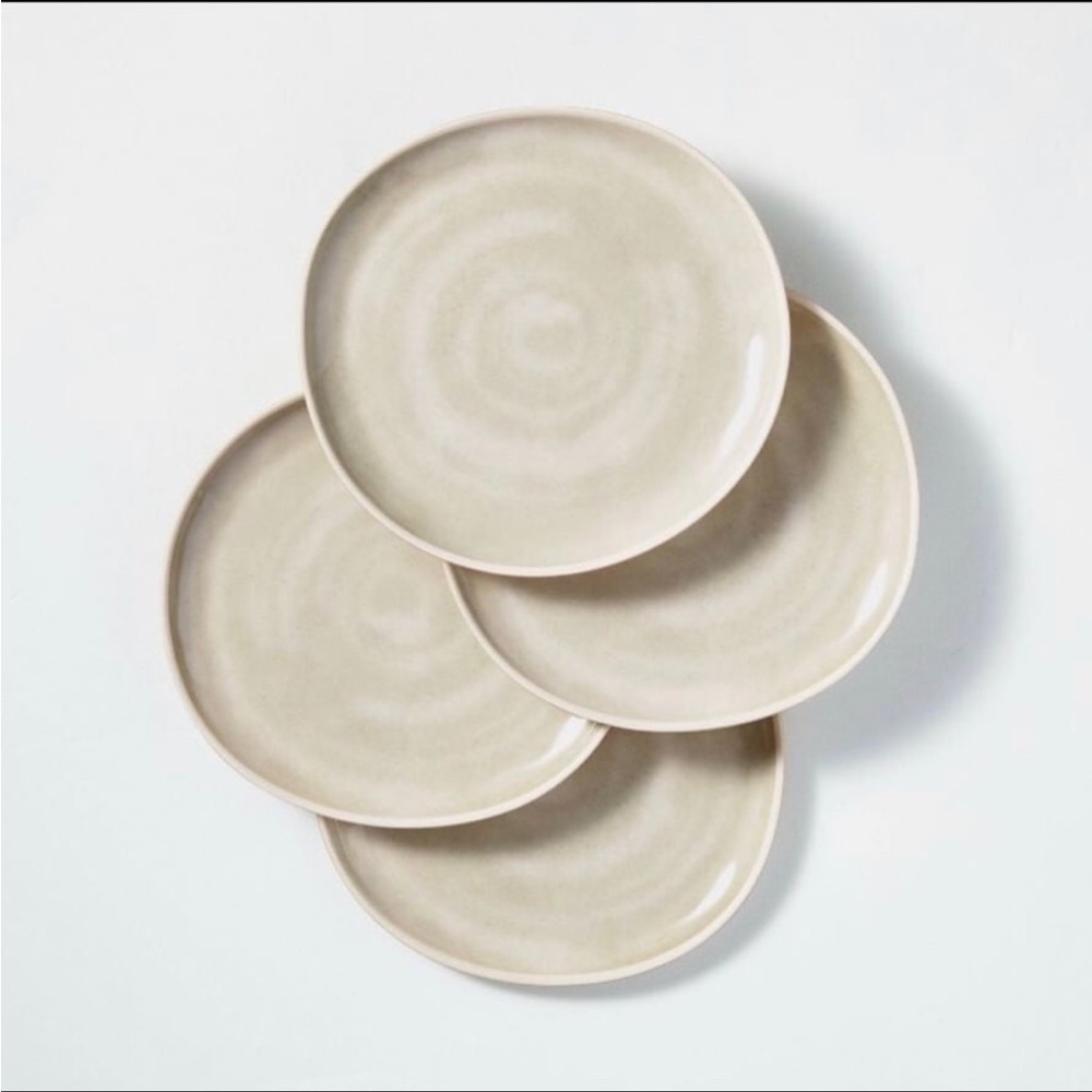 4pk 9" Tonal Bamboo-Melamine Salad Plate Natural/Cream -Hearth & Hand Magnolia